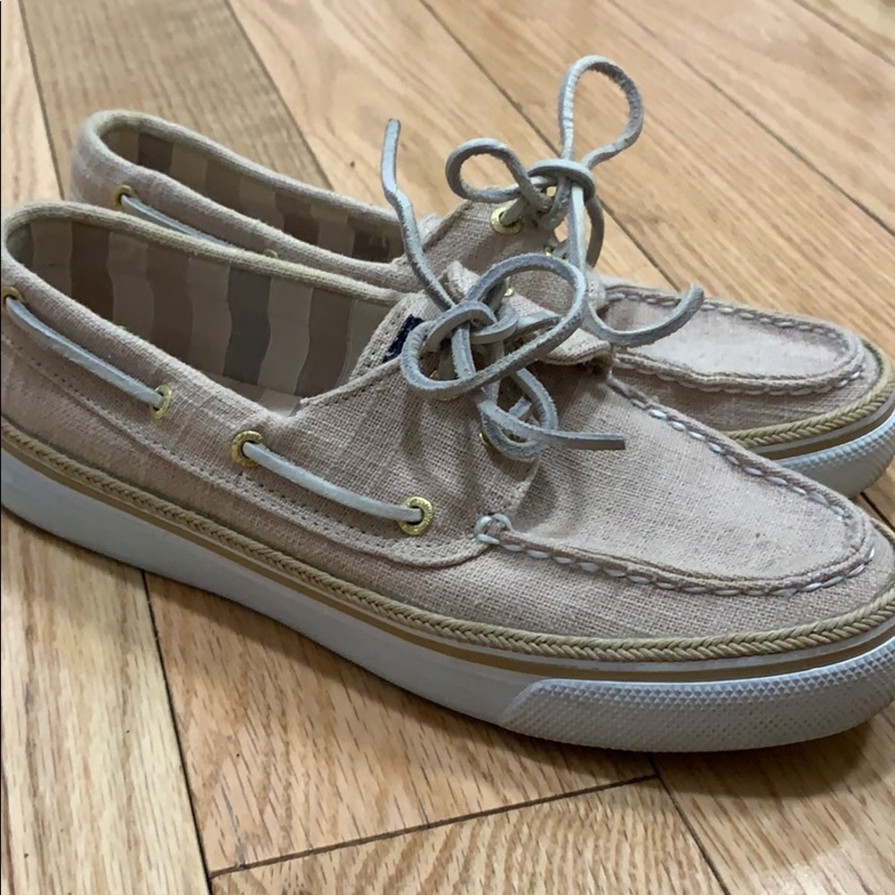 Cream canvas Sperry’s